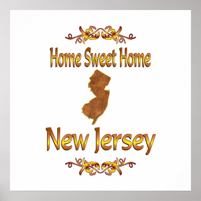 Home Sweet Home New Jersey Poster (Front)