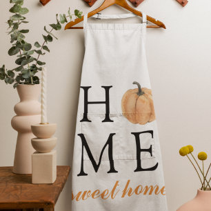 Home Sweet Home   Orange Pumpkin   Fall Season Apron