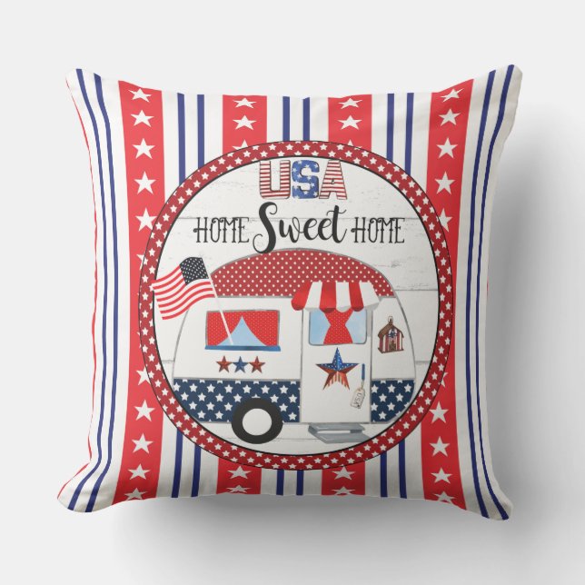 Home Sweet Home  Outdoor Pillow (Front)