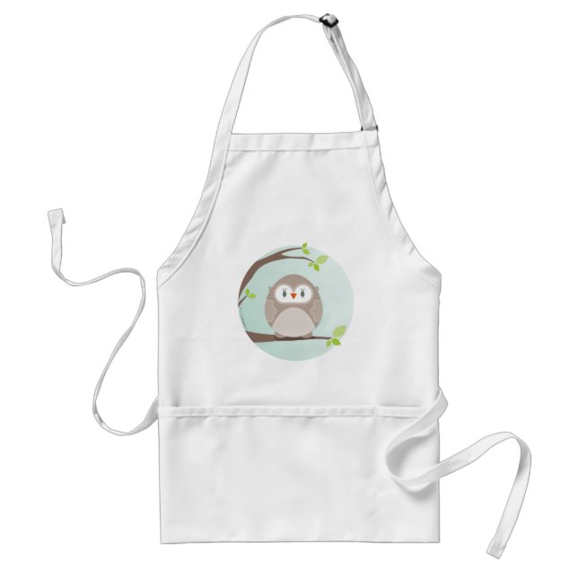 HOME SWEET HOME :: Owl in a tree 1 Adult Apron (Front)