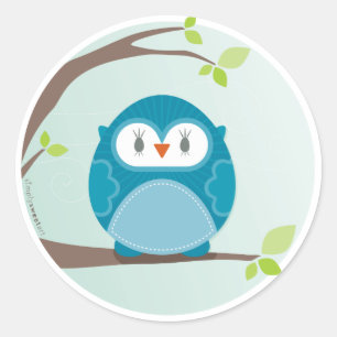 HOME SWEET HOME :: Owl in a tree 5 Classic Round Sticker