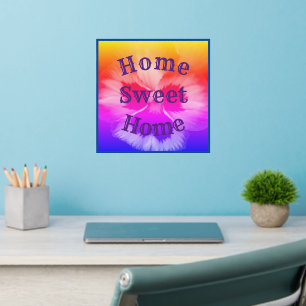 Home Sweet Home Pansy Flower   Wall Decal