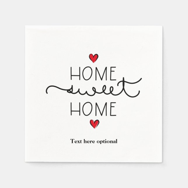 home sweet home, Paper Plate Napkins (Front)