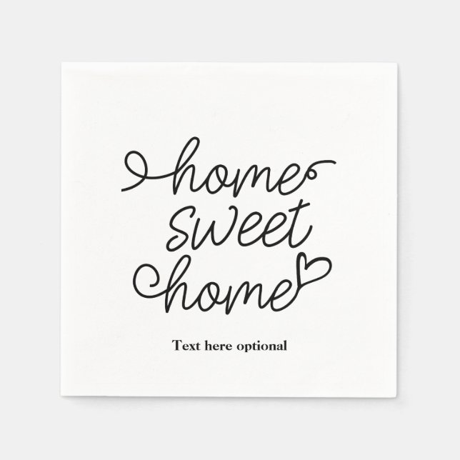 home sweet home, Paper Plate Napkins (Front)