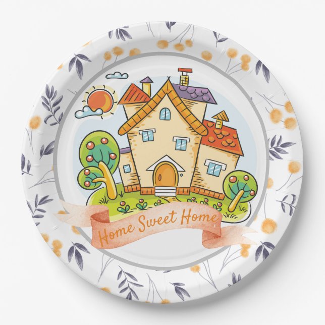 Home Sweet Home Paper Plates (Front)