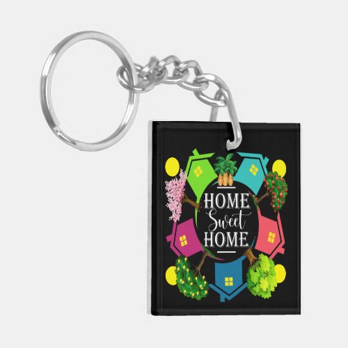 Home Sweet Home Personal Use _ See Back Keychain