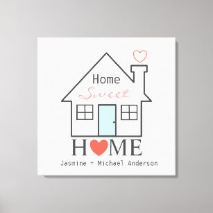 Home Sweet Home personalized Canvas Print