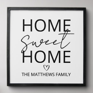 Home Sweet Home Personalized Family Wall Art Print Peel And Stick Photo Tile