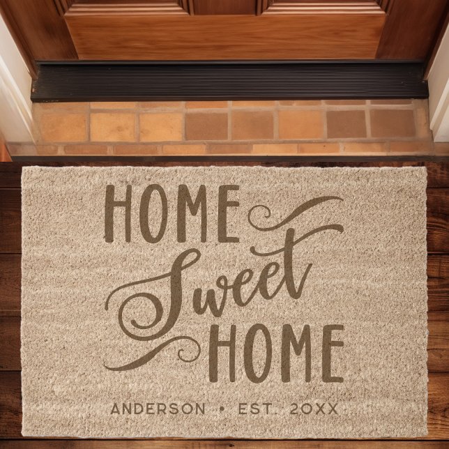 Home Sweet Home Personalized Fiber Doormat (Creator Uploaded)