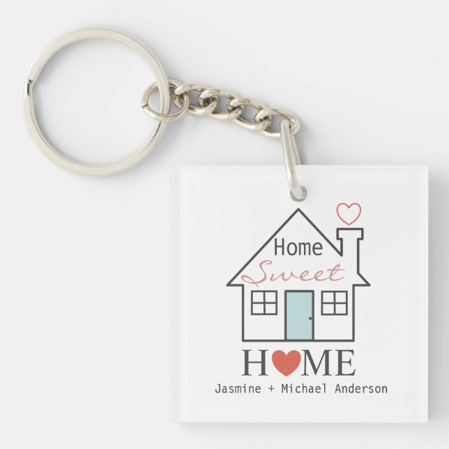 Home Sweet Home personalized Keychain (Front)