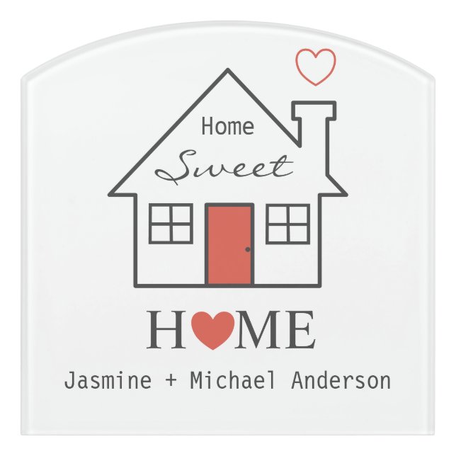 Home Sweet Home personalized Magnet Door Sign (Contour Front)