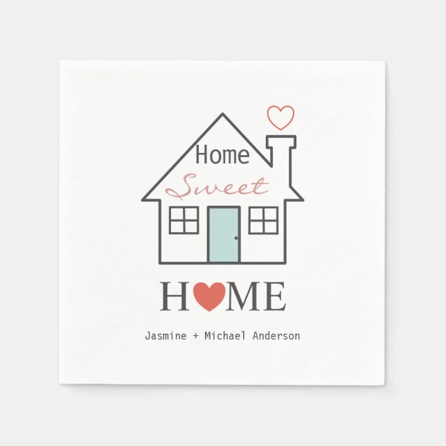 Home Sweet Home personalized Napkins (Front)