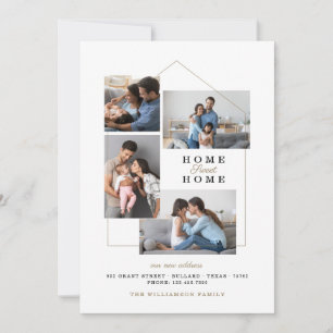 Home Sweet Home Photo Collage New Address Moving Announcement