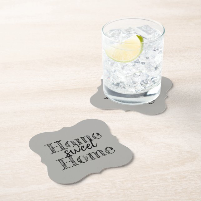 HOME SWEET HOME phrase | Paper Coaster (Insitu)