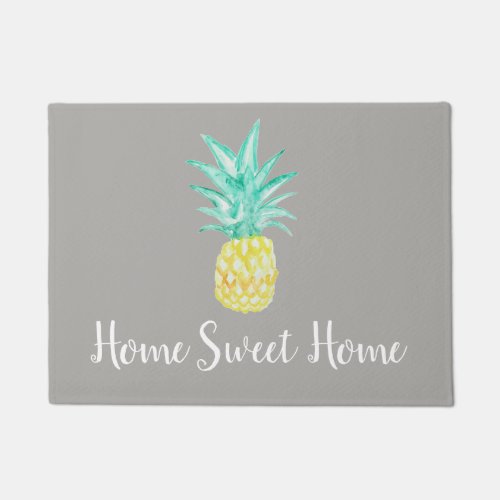 Home Sweet Home Pineapple Tropical Floor Mat