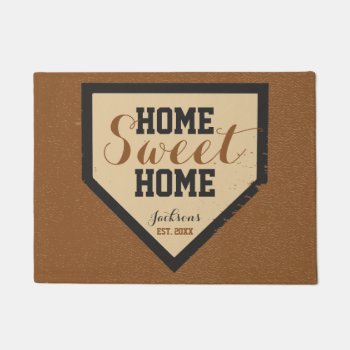 Home Sweet Home Plate Family Name Doormat by INAVstudio at Zazzle