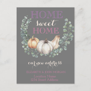 Home Sweet Home,Pumpkins New Address Announcement Postcard