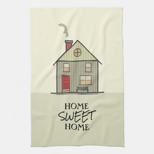 Home Sweet Home Quote Cute House Kitchen Towel (Vertical)
