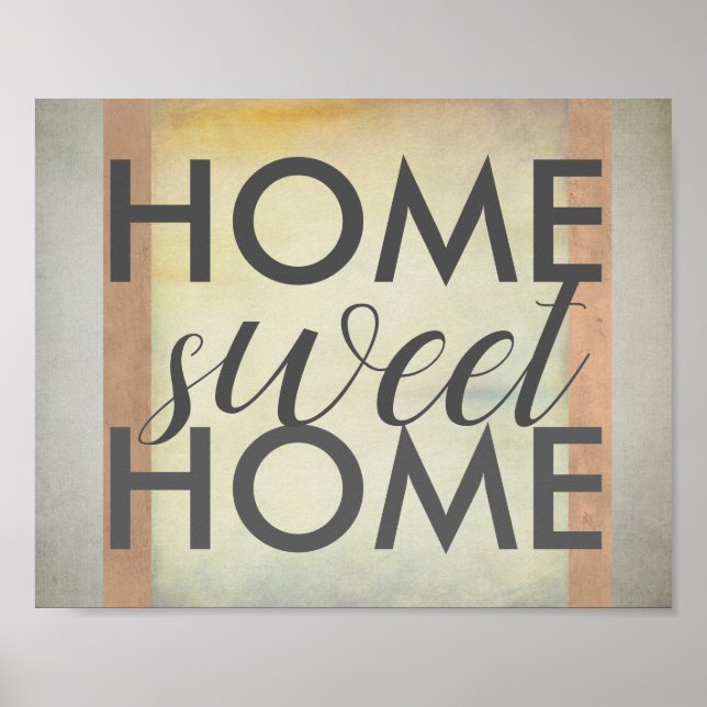 home sweet home quote  poster typography design (Front)