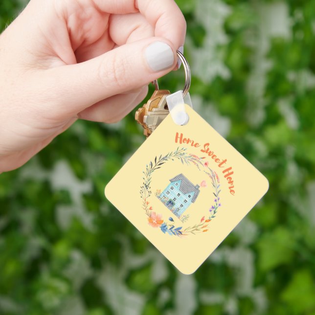 Home Sweet Home Real Estate Budget Marketing  Keychain (Hand)