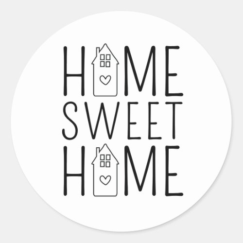 Home Sweet Home Real Estate Classic Round Sticker