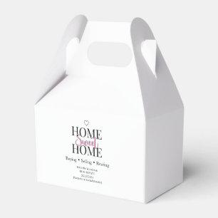 Home Sweet Home Real Estate Cookie Favor Box