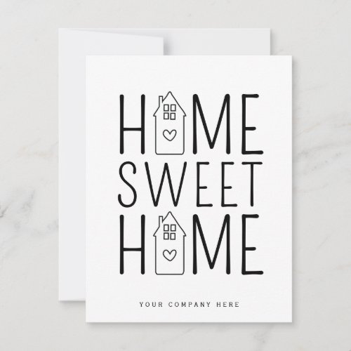 Home Sweet Home Real Estate Heart House Card