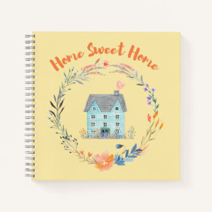Home Sweet Home Real Estate Housewarming Custom Notebook