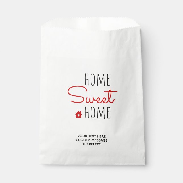 Home Sweet Home Real Estate Open House Closing Favor Bag (Front)