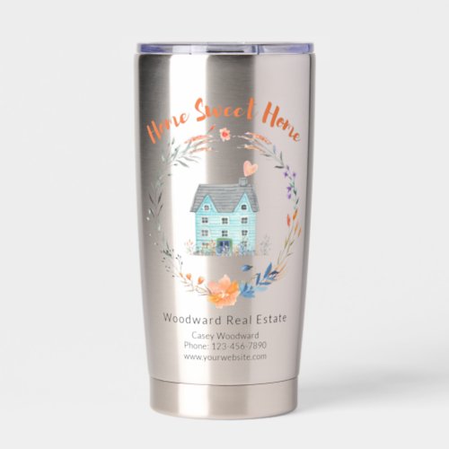Home Sweet Home Realtor Client To Go Stainless Insulated Tumbler