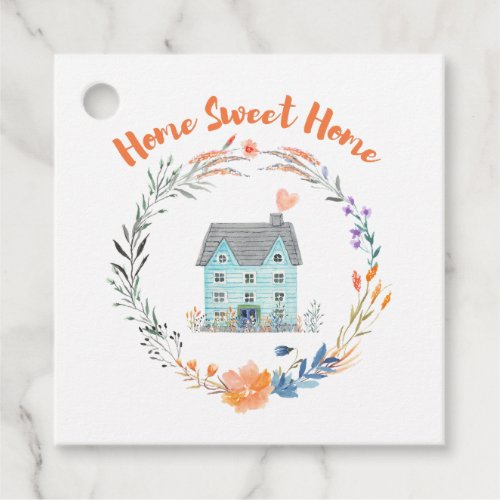 Home Sweet Home Realtor New Home Personalized Chic Favor Tags