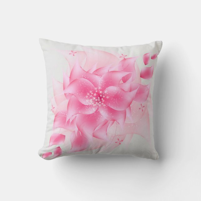 Home Sweet Home Rose Throw Pillow (Front)