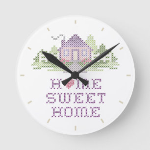 Home Sweet Home Round Clock