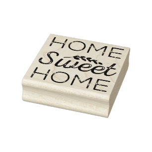 Home Sweet Home Rubber Art Stamp