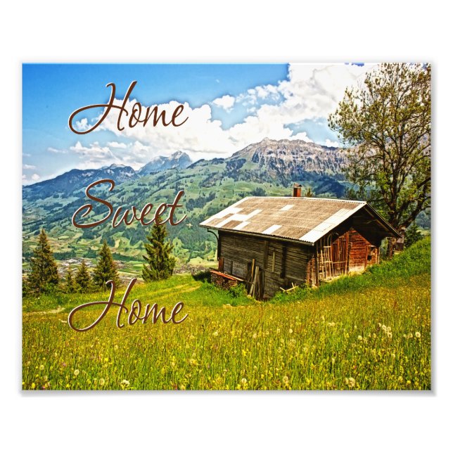Home Sweet Home Rustic Country Wall Art (Front)