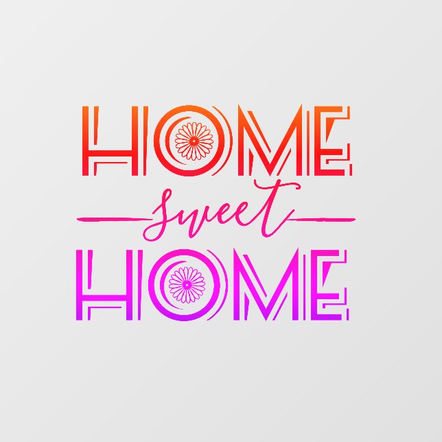 Home sweet home script  wall decal  (Front)