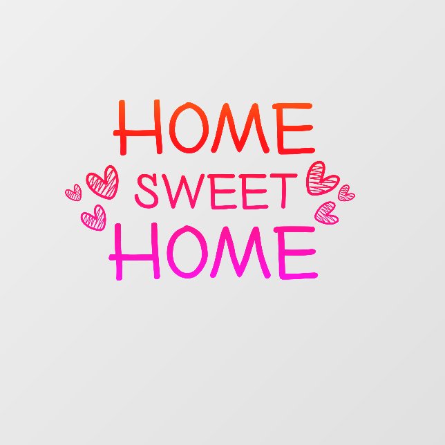 Home sweet home script  wall decal  (Front)