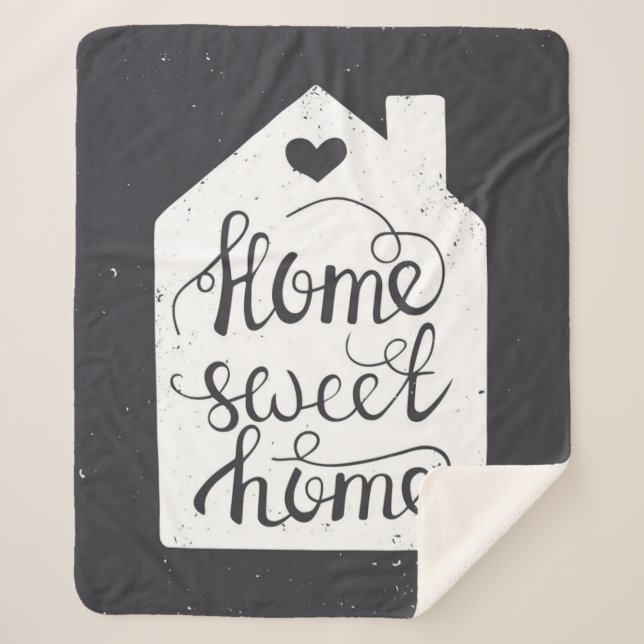 Home Sweet Home Sherpa Blanket (Front)