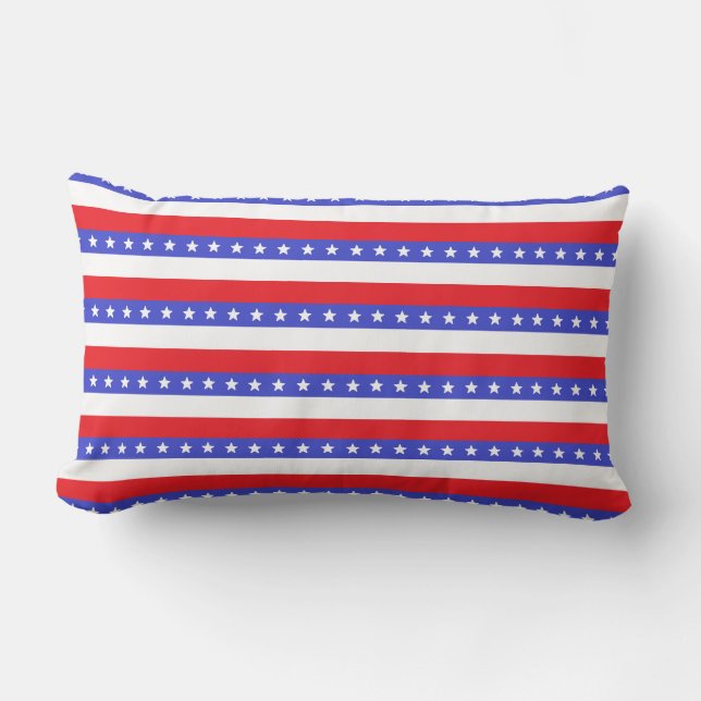 Home Sweet Home Striped Lumbar Pillow (Front)