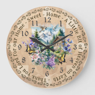Home Sweet Home Thank You Lord Wall Clock