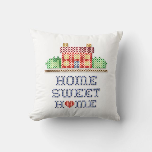 Home Sweet Home Throw Pillow (Front)