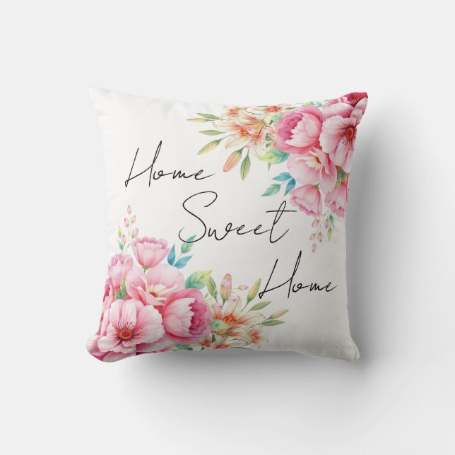 Home Sweet Home  Throw Pillow (Front)