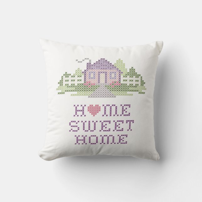 Home Sweet Home Throw Pillow (Front)