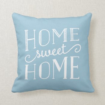 Home Sweet Home Typographic Stripe Accent Pillow by BanterandCharm at Zazzle