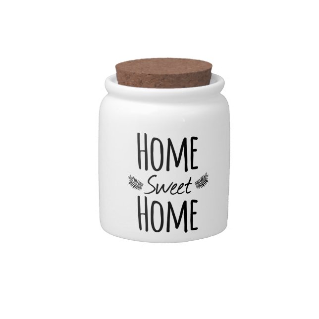 Home Sweet Home Typography Candy Jar (Front)