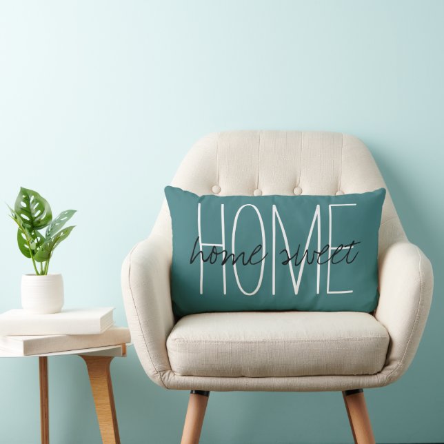 Home sweet Home Typography Lumbar Pillow (Chair)