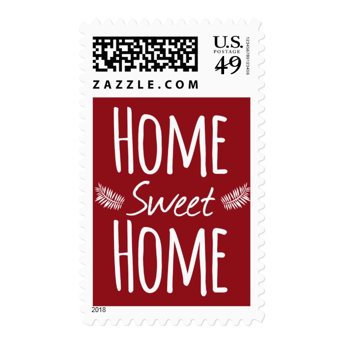 Home Sweet Home Typography Postage