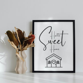 Home Sweet Home Typography Poster