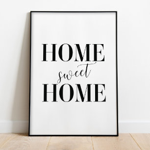 Home Sweet Home Typography Poster Print