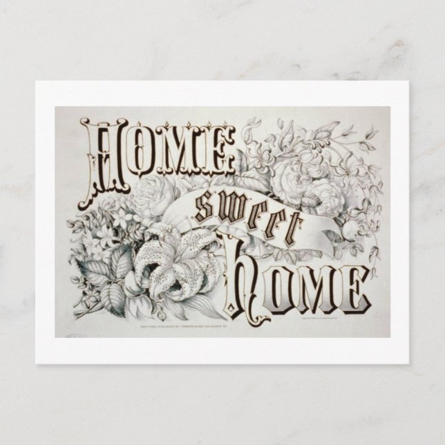 Home Sweet Home Vintage Design Postcard (Front)